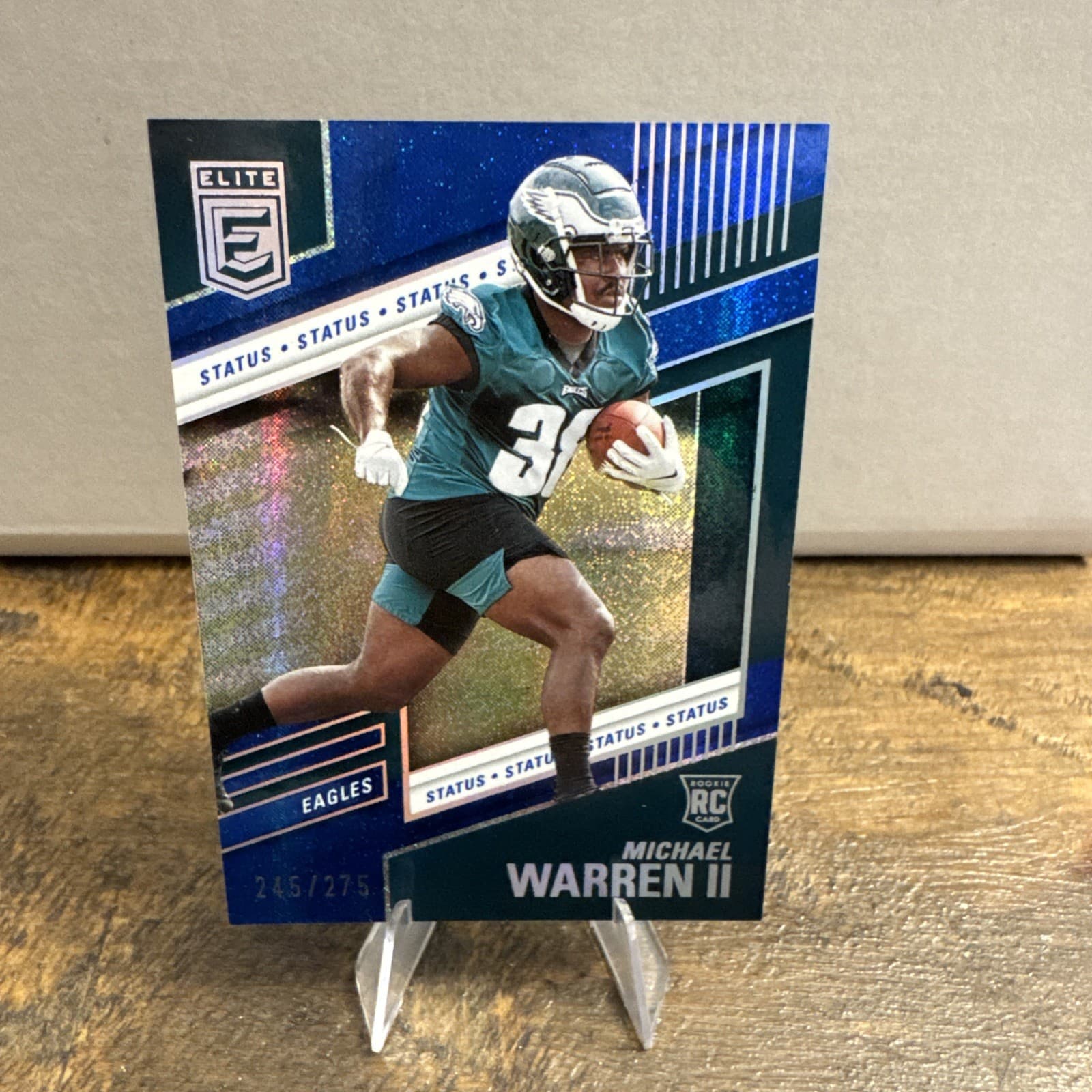 Listing photo for 2022 Panini Donruss Elite #56 Michael Carter 245/275 Blue Sparkle Parallel Card