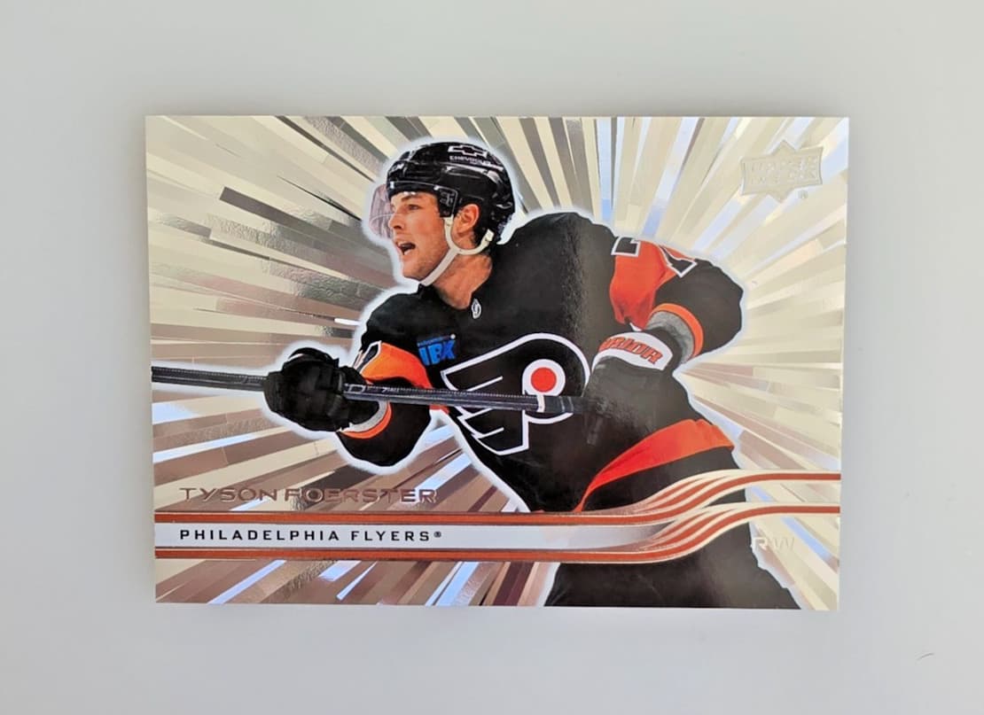 Listing photo for UPPER DECK OUTBURST 2025-2026 TYSON FOERSTER NHL HOCKEY CARD