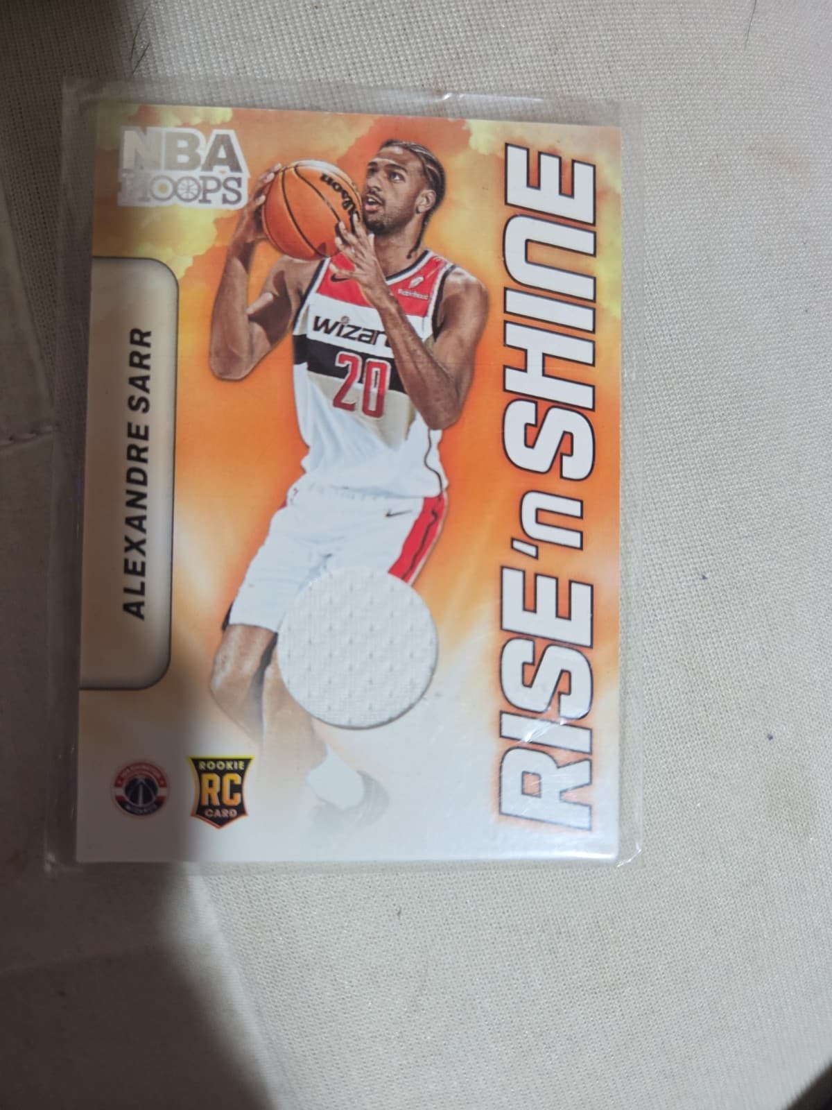 Listing photo for 2024-25 NBA Hoops Alexandre Sarr Rise N Shine Mem Sp Rookie Card RC