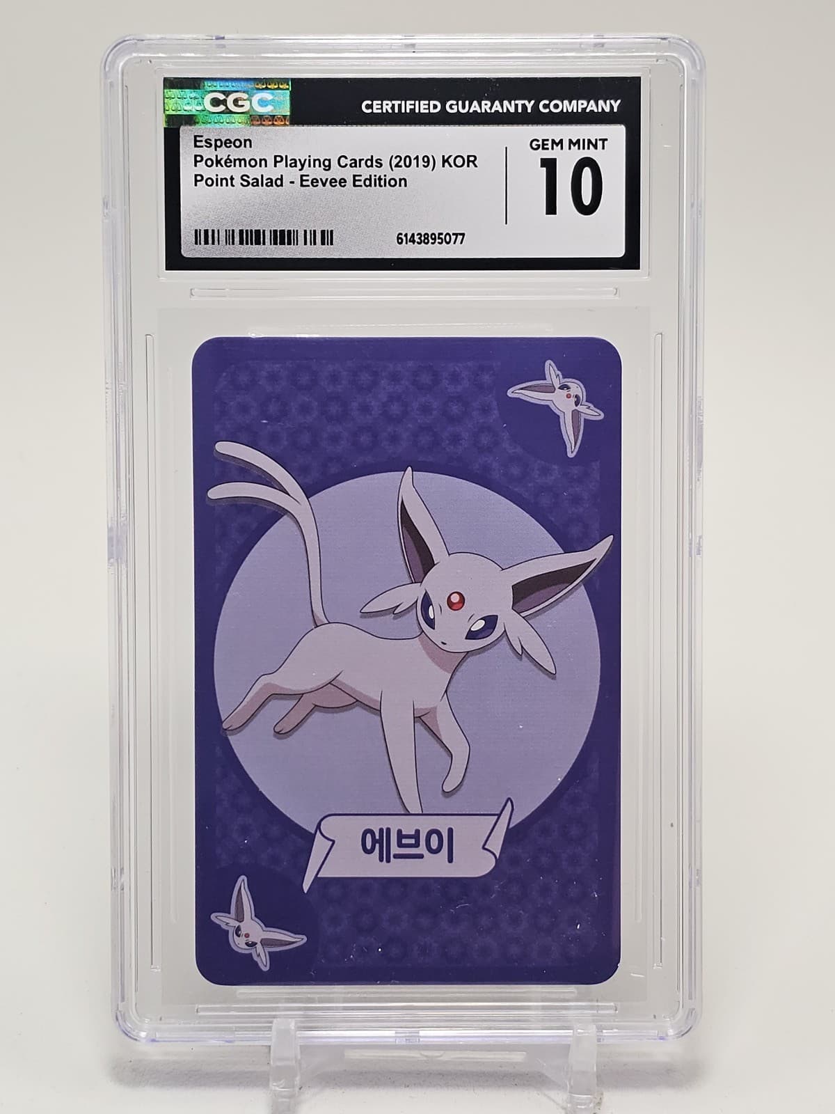 Listing photo for ESPEON 2019 POKEMON PLAYING CARDS KOR EEVEE EDITION CGC 10 Q5986