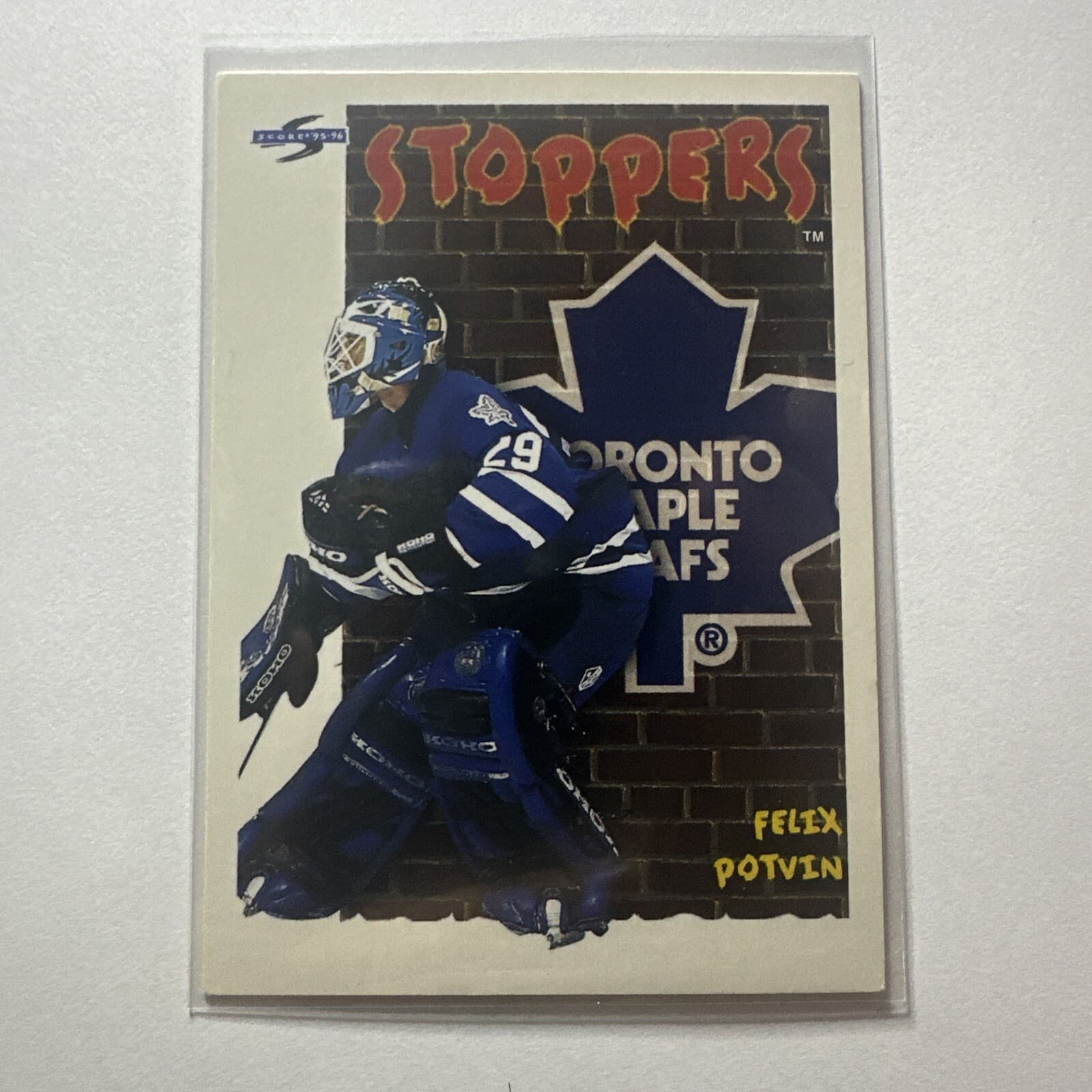 Listing photo for 1995-96 Score Felix Potvin #316 Toronto Maple Leafs NHL Hockey Card