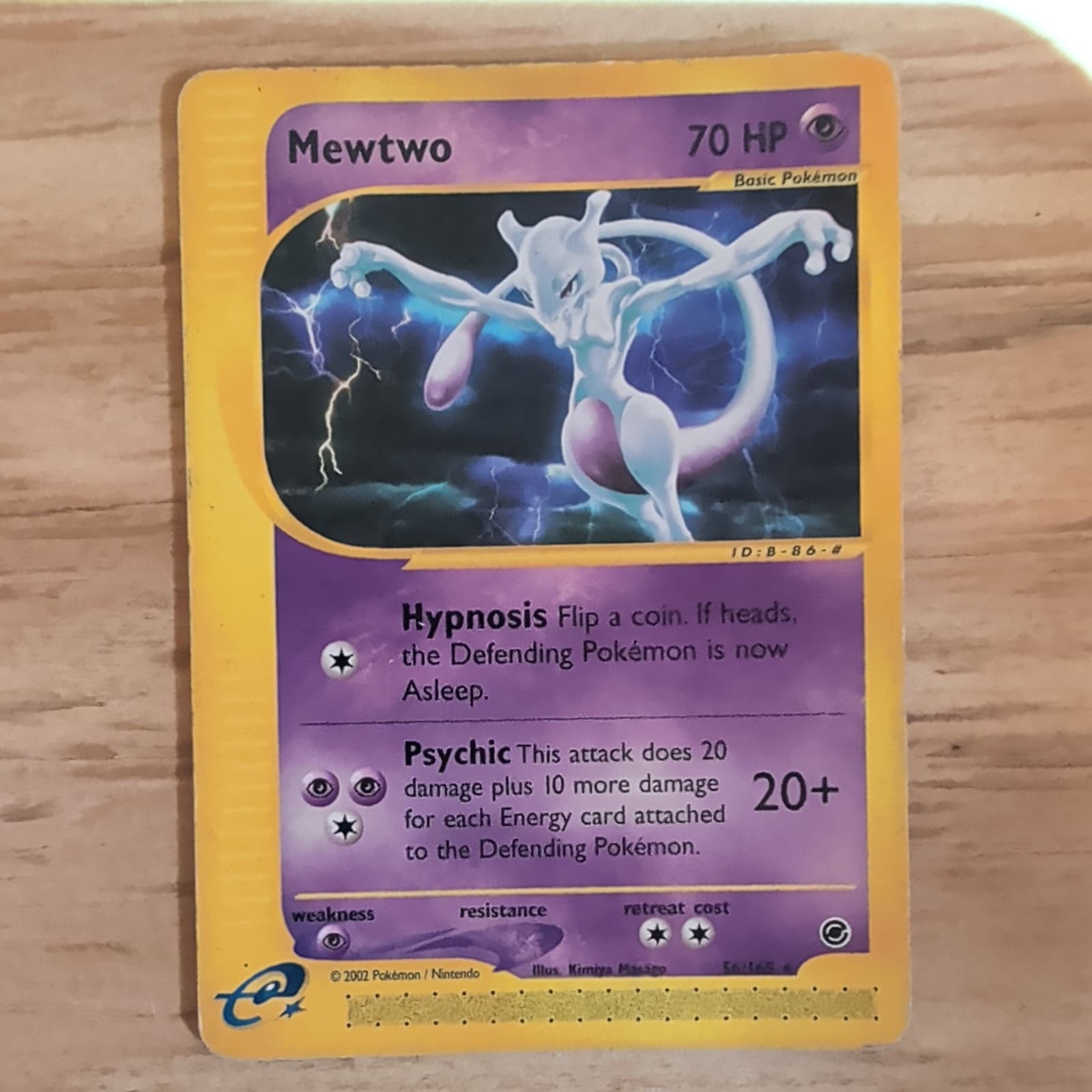 Listing photo for MP+ Mewtwo Expedition Base Set Rare Non-Holo 56/165 Pokemon Card