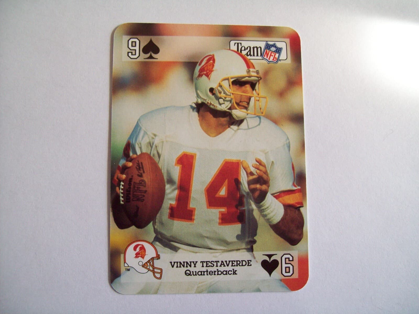Listing photo for VINNY TESTAVERDE TAMPA BAY BUCCANEERS 1992 STAR FOOTBALL CARDS PLAYING CARD NFL