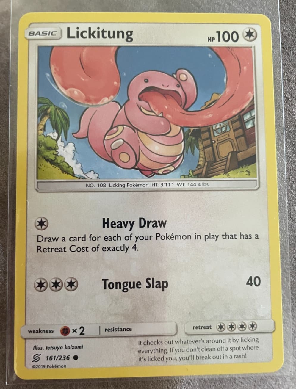 Listing photo for Lickitung 161/236 Unified Minds 2019 Regular