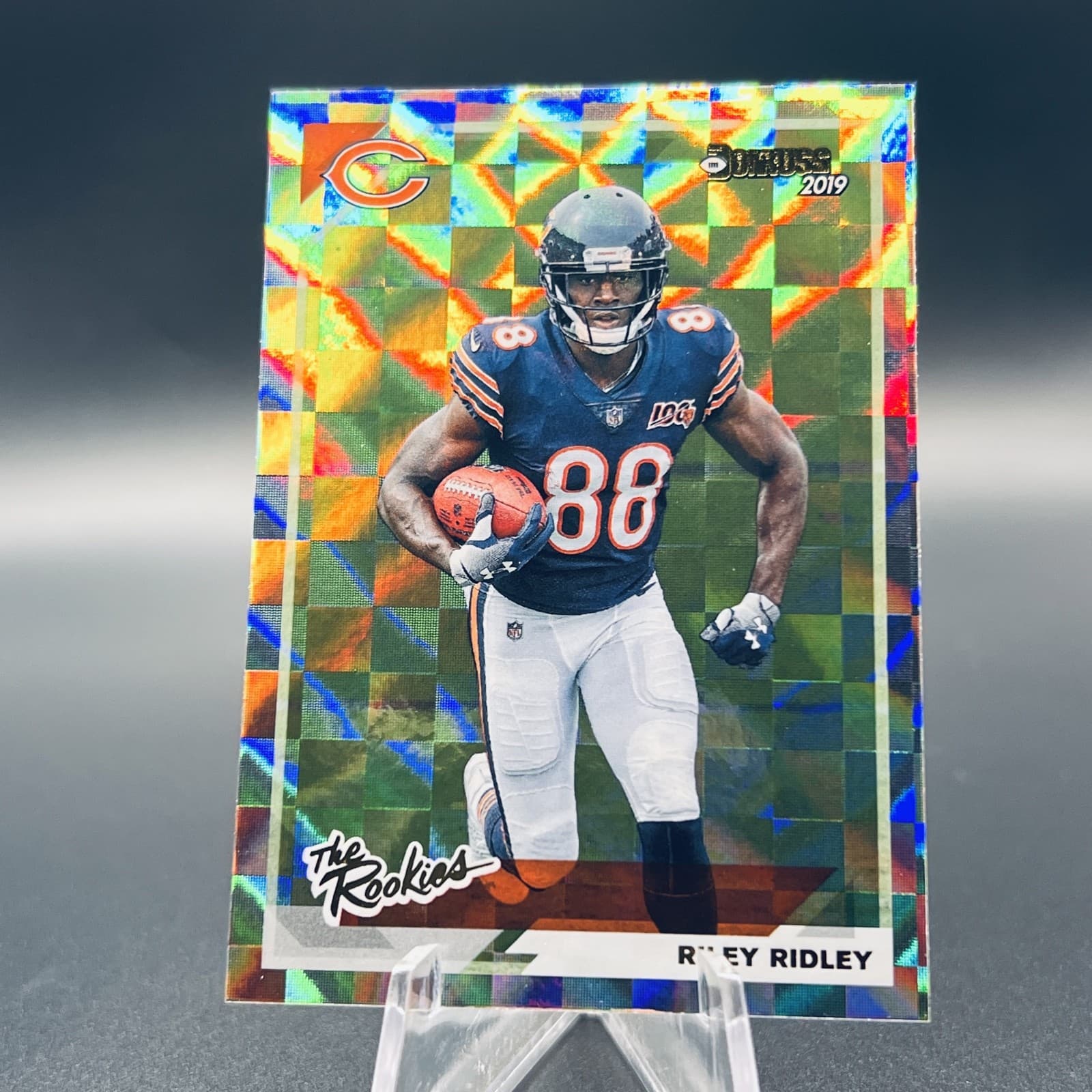 Listing photo for 2019 Panini Donruss The Rookies Riley Ridley #TR-36 NFL RC Football Card Shiny
