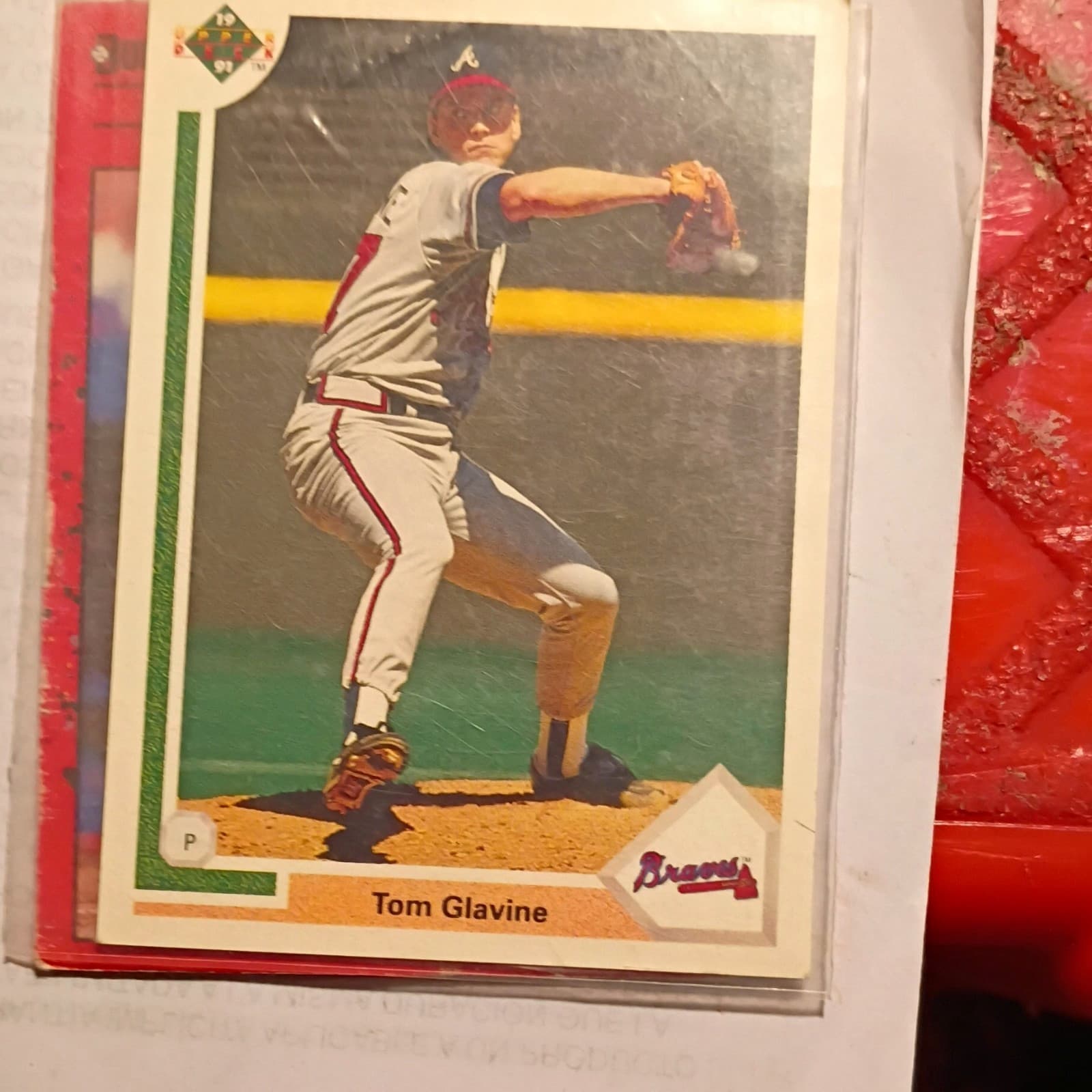 Listing photo for Upper Deck 1991 Upper Deck Tom Glavine #480 Atlanta Braves MLB Baseball Card