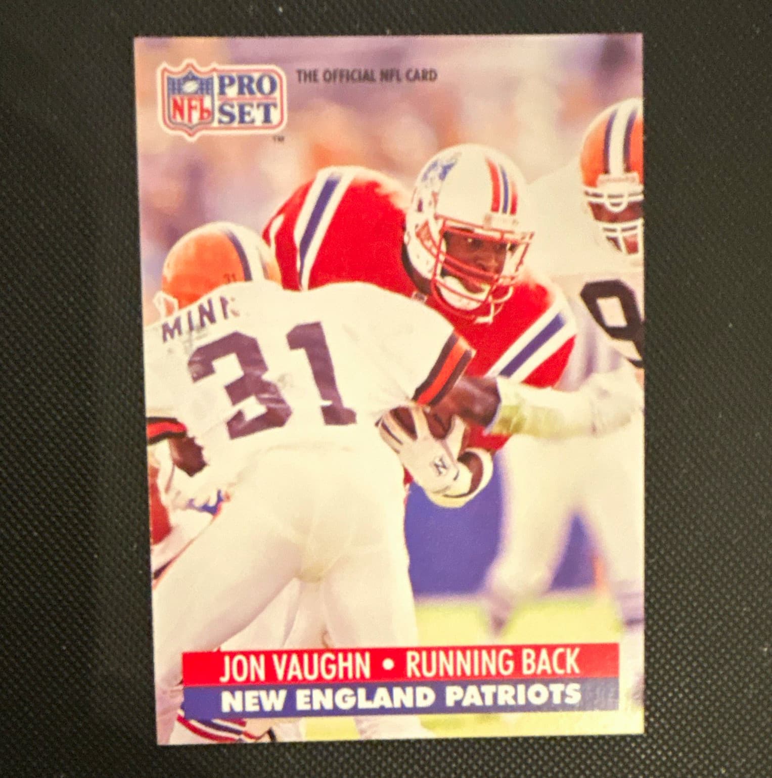 Listing photo for Pro Set Jon Vaughn #837 New England Patriots NFL Football 1991 Base Set Card