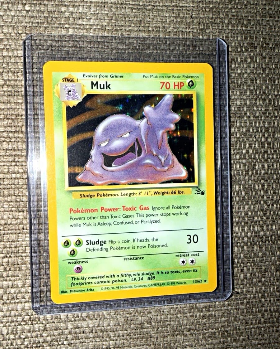 Listing photo for Pokemon TCG Muk 13/62 Fossil Holo Rare Unlimited English 1999 WOTC