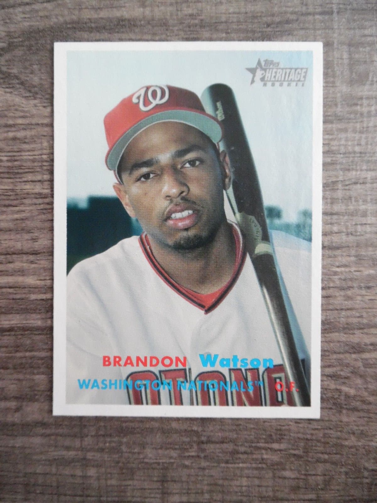 Listing photo for Brandon Watson Washington Nationals 2006 Topps Heritage MLB Rookie Card #261