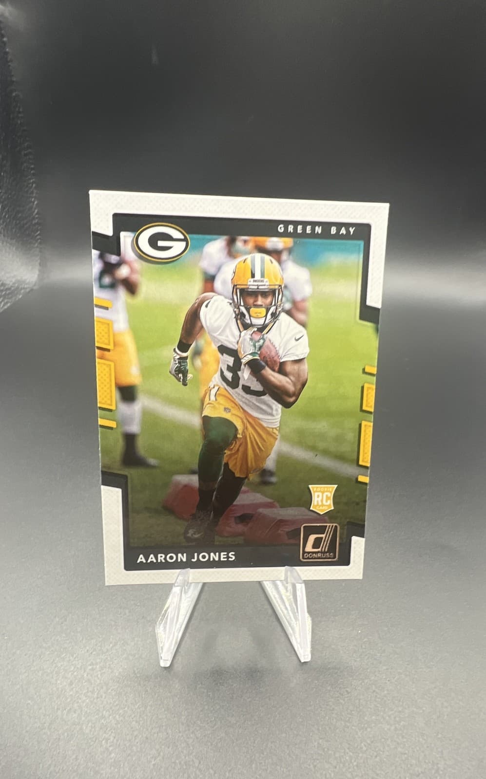 Listing photo for 2017 Panini Donruss Rookies Aaron Jones #385 NFL Football RC Card Packers