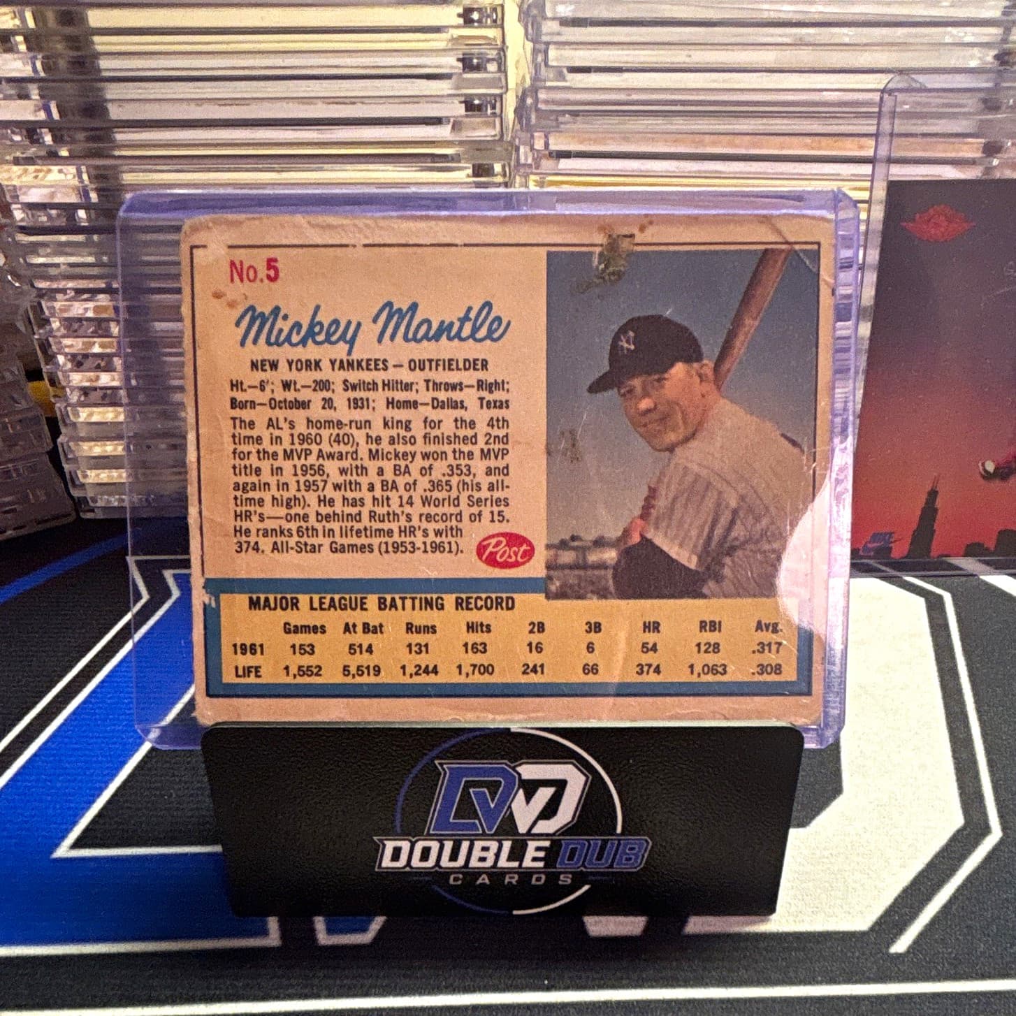 Listing photo for Post 1962 Mickey Mantle New York Yankees MLB Baseball Card