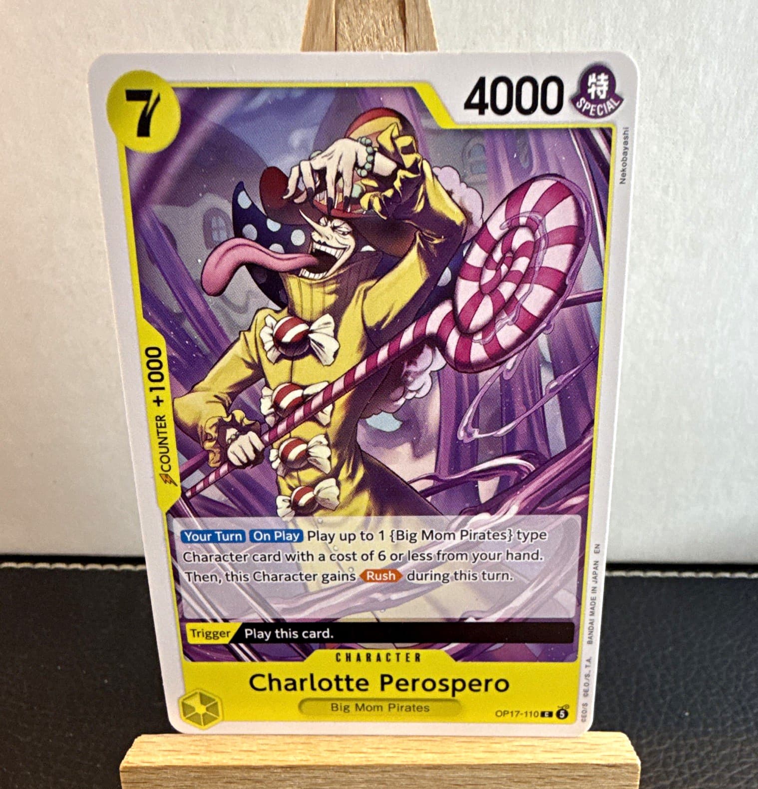 Listing photo for Bandai One Piece Card Game Charlotte Perospero Special OP17-110 EN 4000