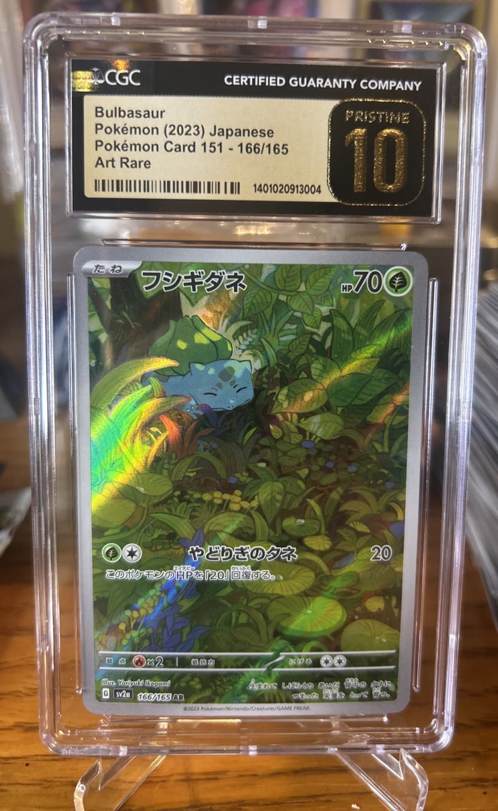 Listing photo for Bulbasaur 166/165 Sv2a: Pokemon Card 151 Holo (Japanese) CGC Pristine 10