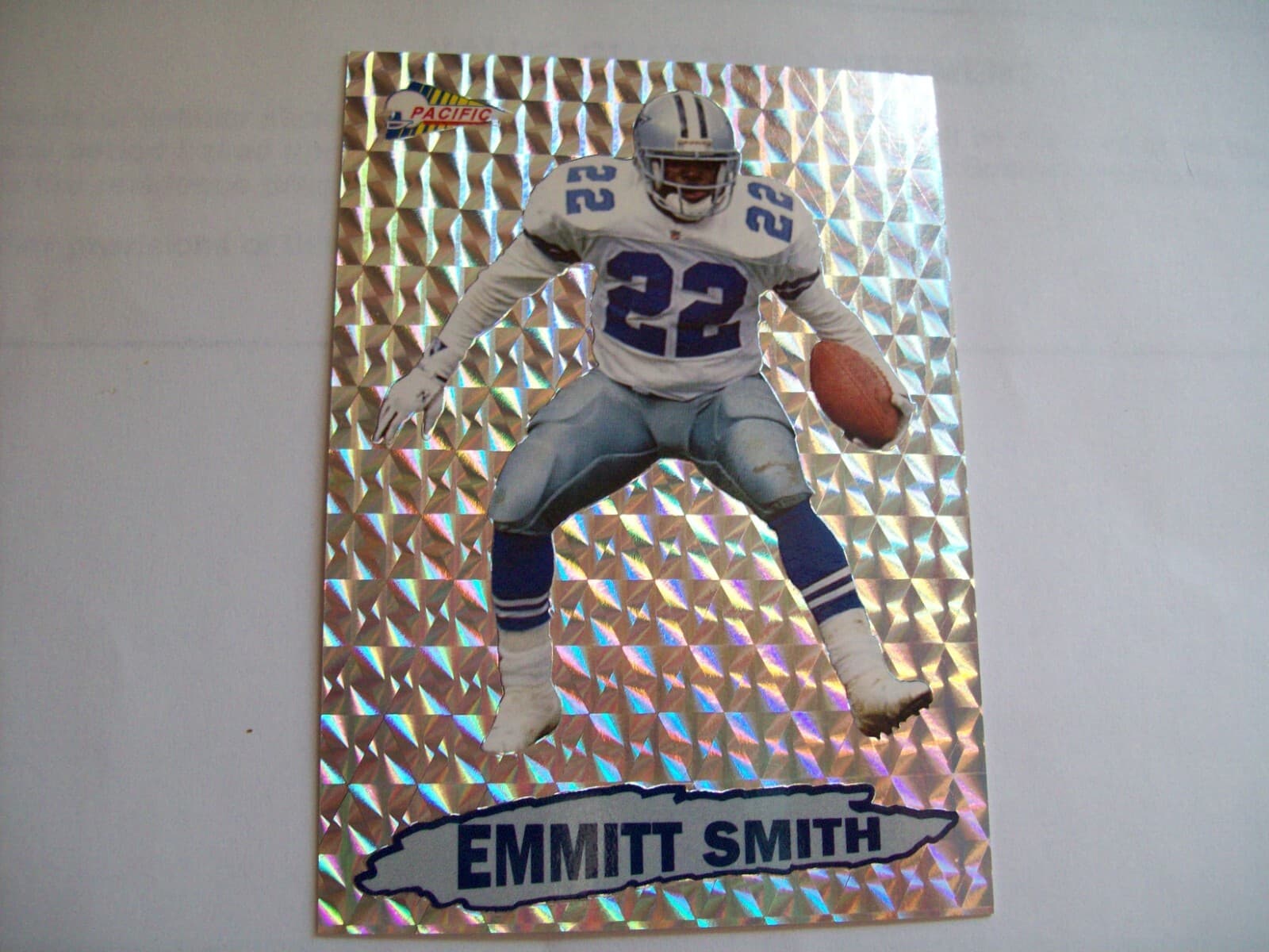 Listing photo for Emmitt Smith PRIZM Dallas Cowboys 1992 PACIFIC INSERT card # 6 OF 10 NFL HOF