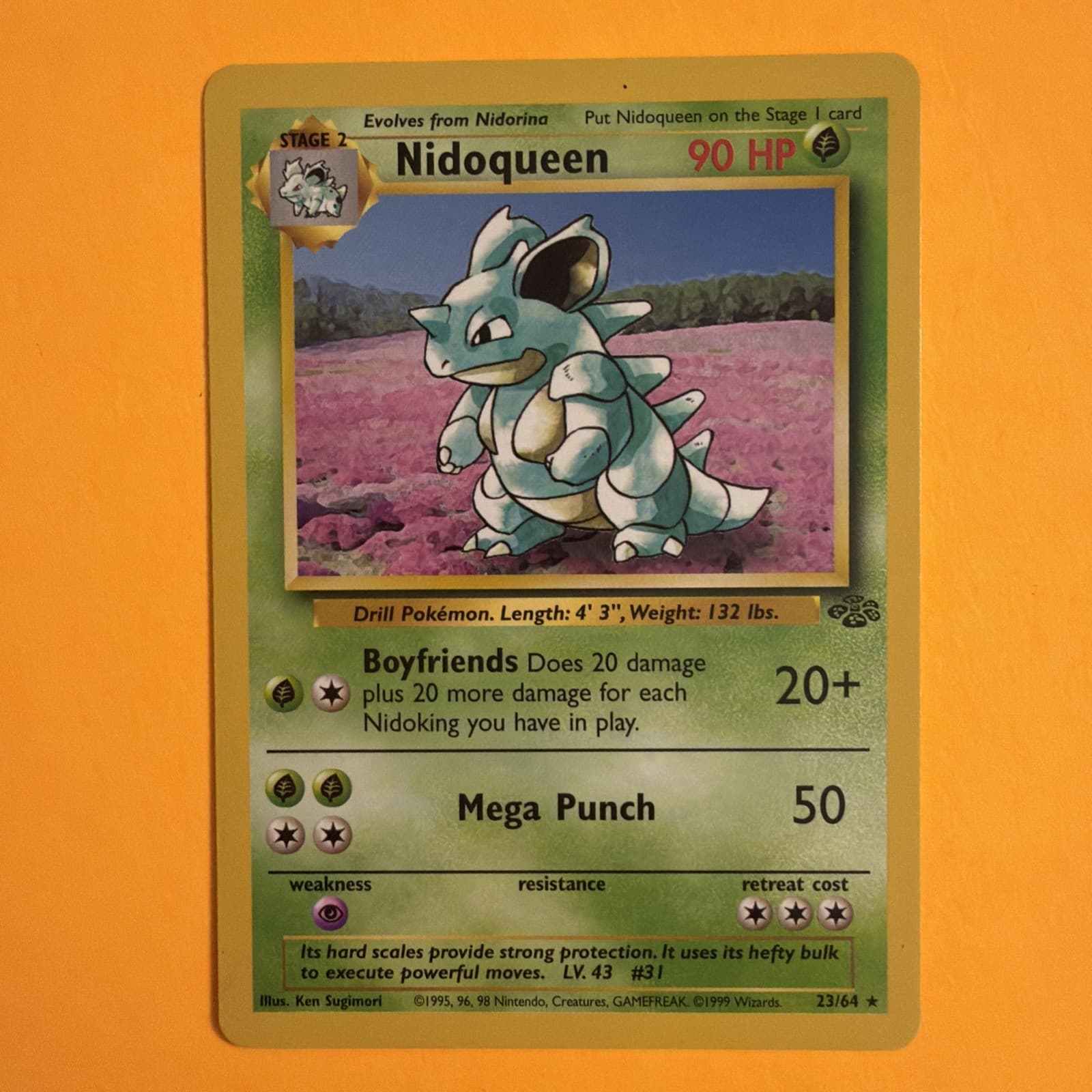 Listing photo for Nidoqueen Rare Jungle 23/64 90HP Unlimited 1999 MP-LP