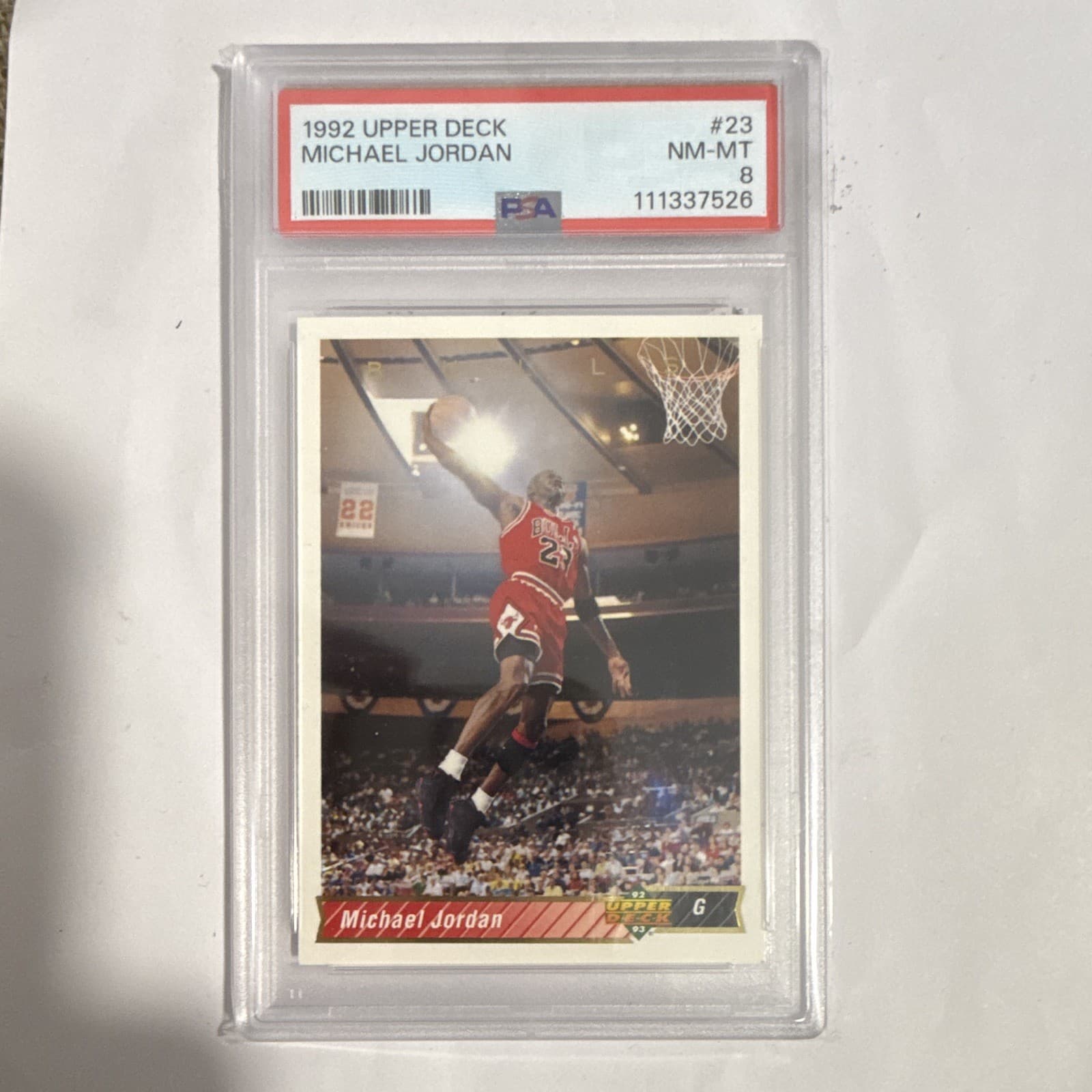 Listing photo for Upper Deck 1992 Michael Jordan #23 PSA 8 Graded NBA Card basketball