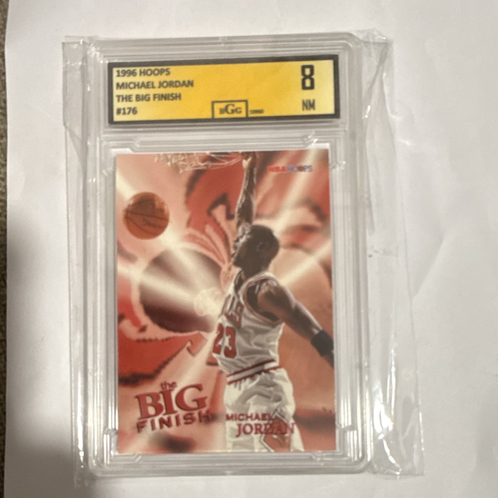 Listing photo for SkyBox 1996 NBA Hoops Michael Jordan Bulls The Big Finish #176 BGG 8 nba card