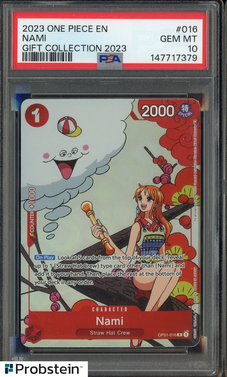 Listing photo for 2023 One Piece En Gift Collection 2023 #016 Nami PSA 10 GEM MINT