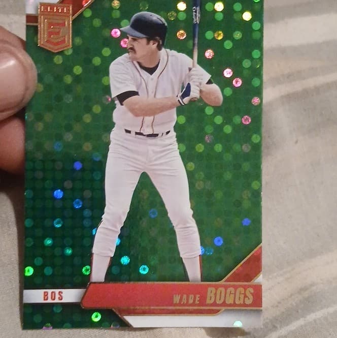 Listing photo for Panini Elite Wade Boggs Boston Red Sox #14 Green Parallel MLB Baseball Card