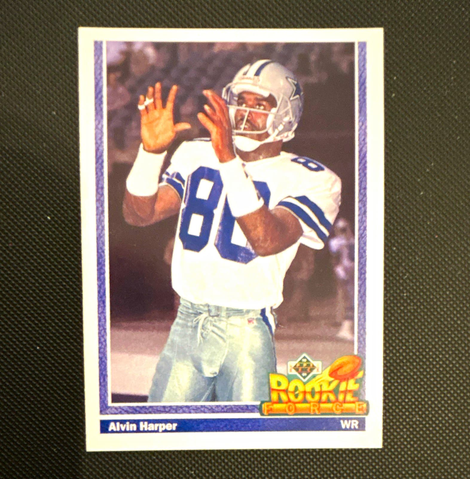 Listing photo for Upper Deck 1991 Alvin Harper #634 Rookie Force Rookie Dallas Cowboys NFL Card