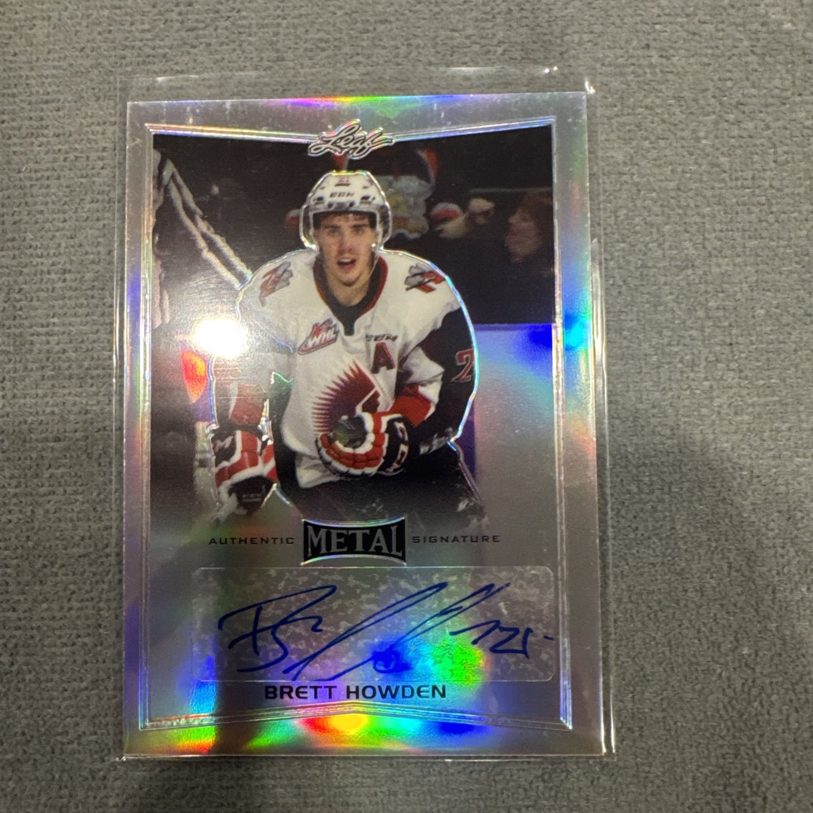 Listing photo for 2015-16 Leaf Metal NHL Hockey Auto #BA-BHI Brett Howden Autograph Card