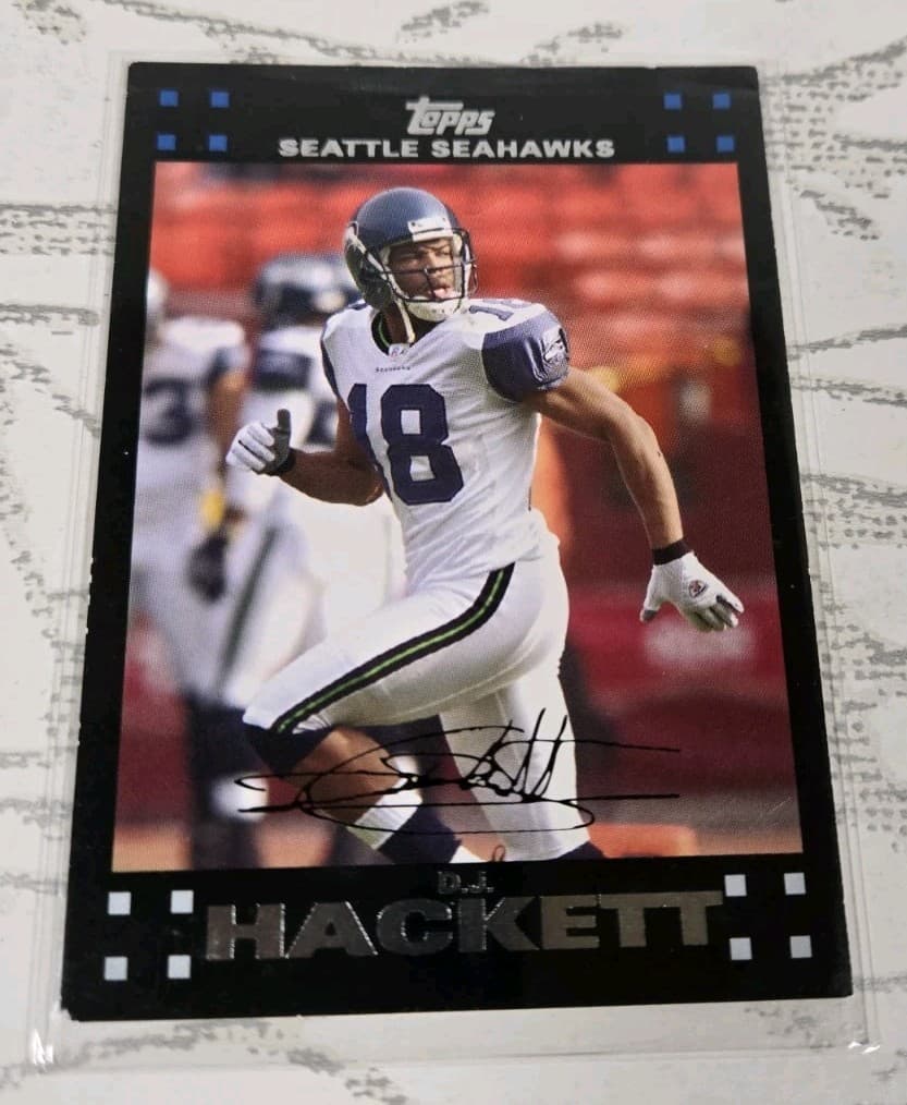 Listing photo for 2007 Topps NFL Football Card Seattle Seahawks D.J. Hackett #181