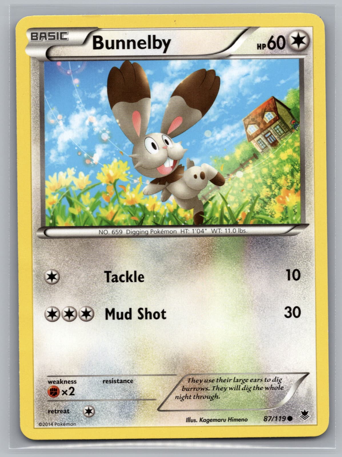 Listing photo for Bunnelby - 87/119 - Common - Phantom Forces Cute Pokemon Cards