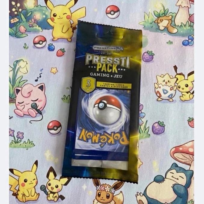 Listing photo for PressTine PressTI Pack Pokémon TCG 4-Pack Lot, 3 Cards per Pack, English