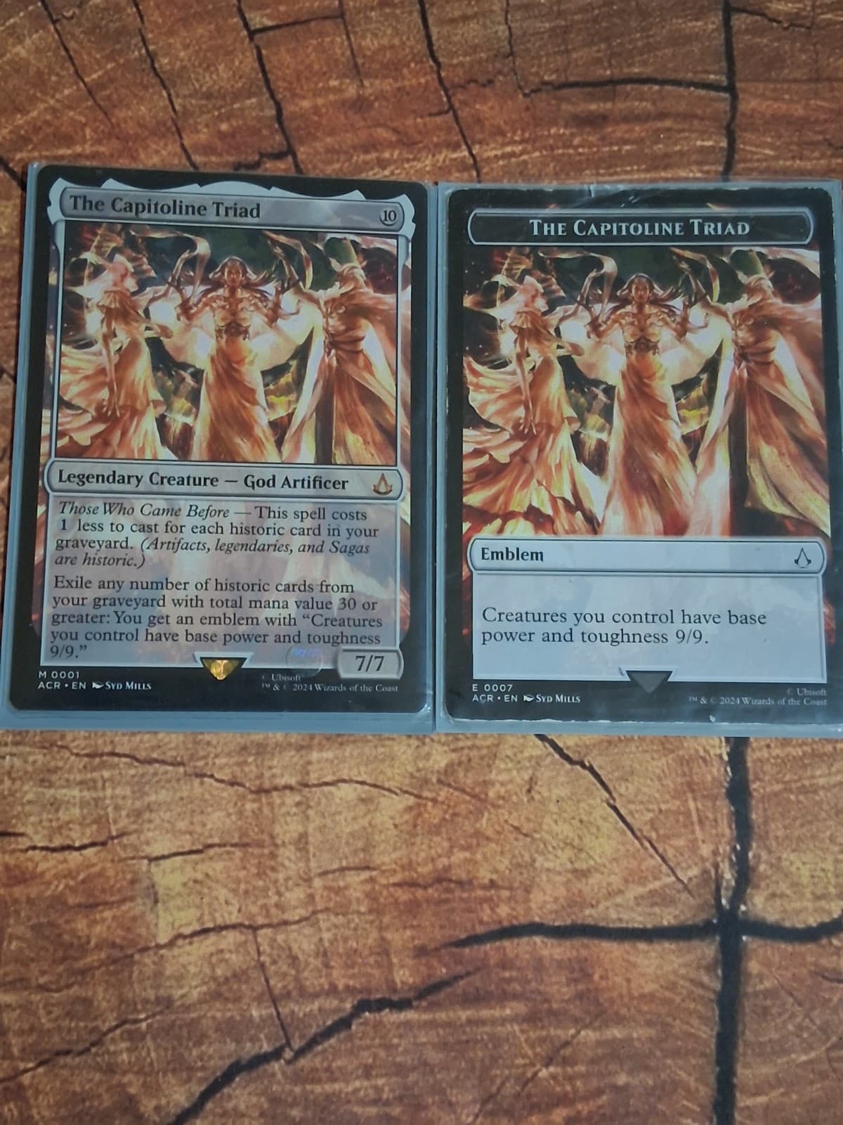 Listing photo for MTG Universes Beyond: Assassin's Creed - The Capitoline Triad card and [Token]