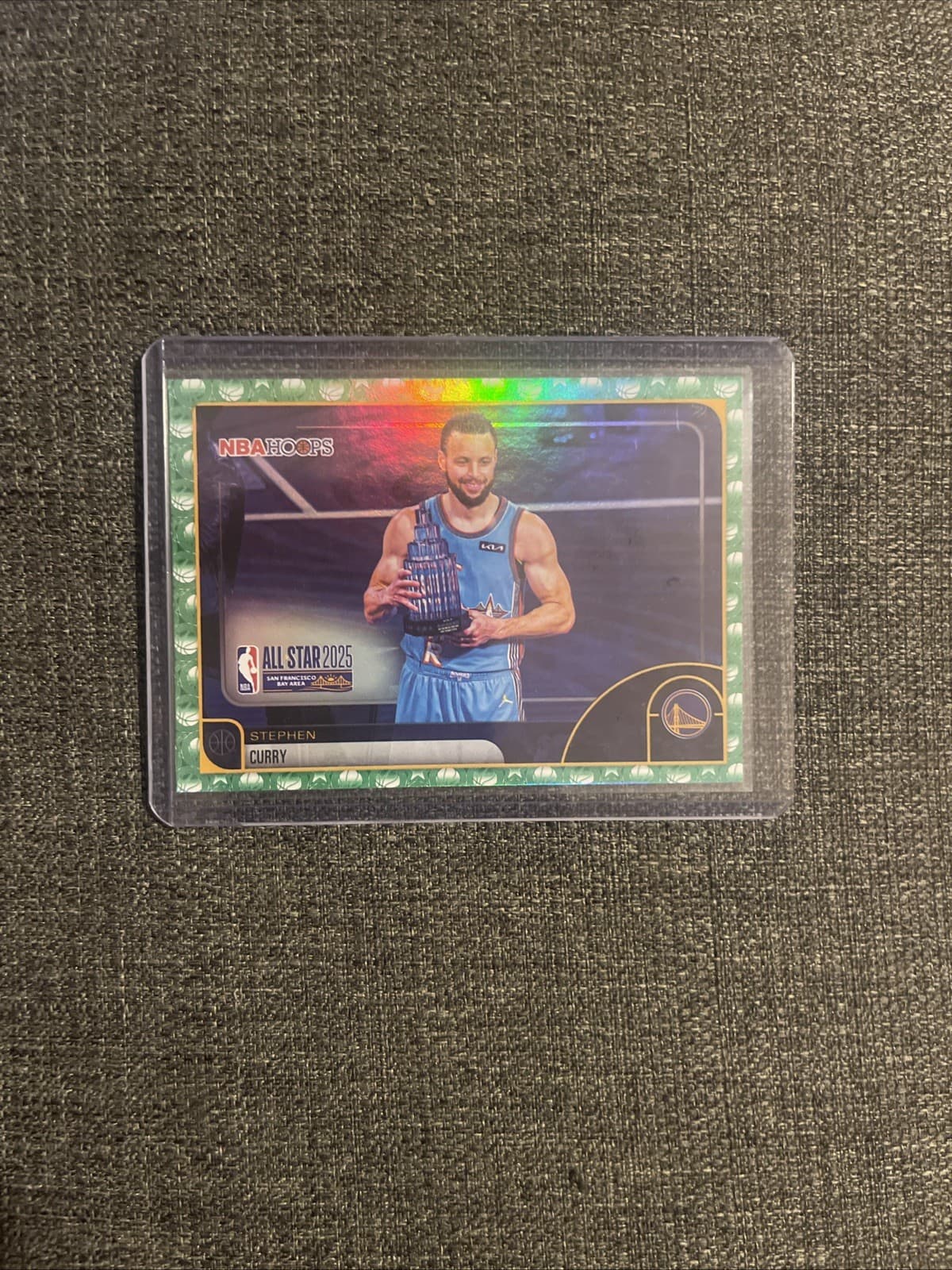 Listing photo for 2025-26 STEPHEN CURRY Topps NBA Hoops All-Star Green Hoops Parallel Card #275