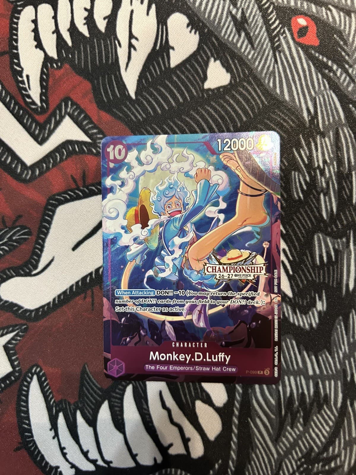 Listing photo for One Piece Card Game - Monkey.D.Luffy - P-099 - Championship CS Stamp 26-27