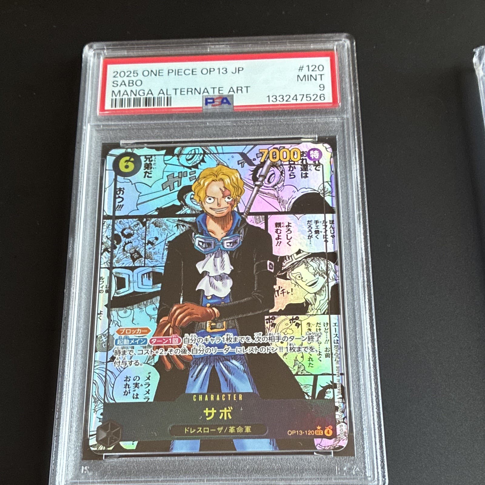 Listing photo for One Piece Card Game JP Sabo Manga Alternate Art OP13 #120 PSA 9 2025