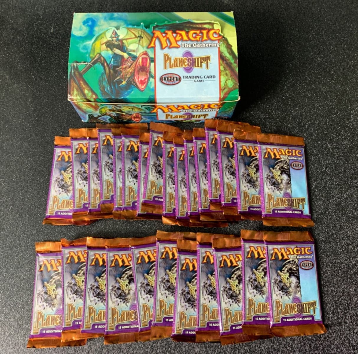 Listing photo for Magic The Gathering TCG MTG Planeshift 27 Sealed Booster Pack Lot with Box