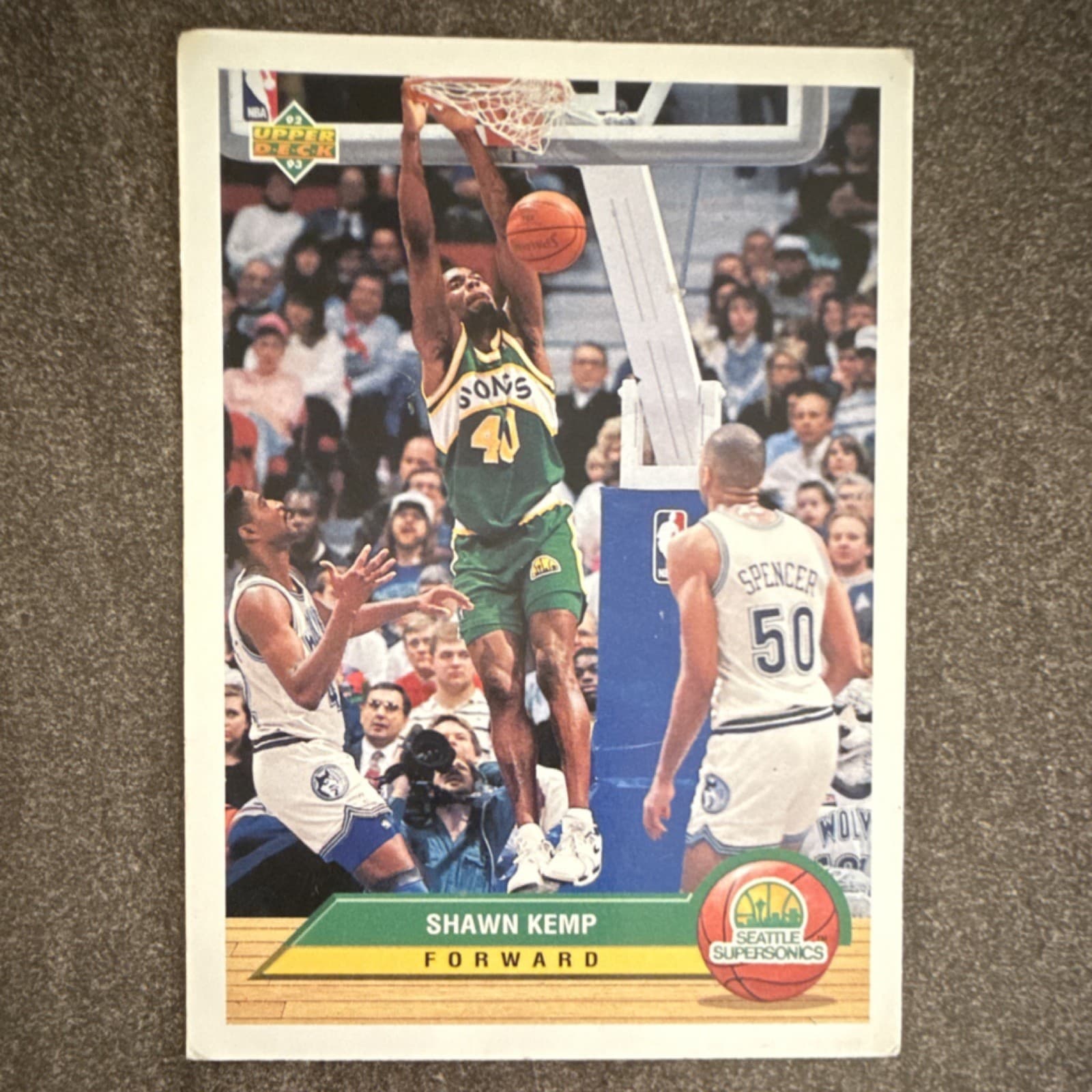 Listing photo for 1992-93 Upper Deck McDonald's Shawn Kemp #P38 Seattle Supersonics NBA Card