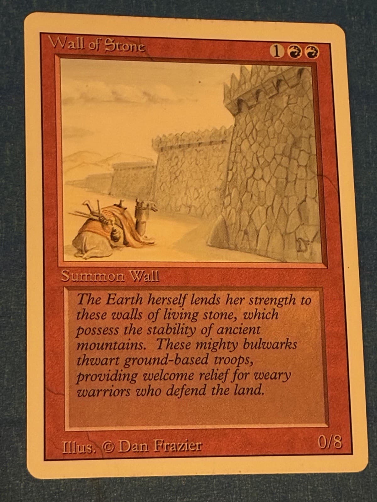 Listing photo for MTG Magic the Gathering Wall of Stone Revised Uncommon Card