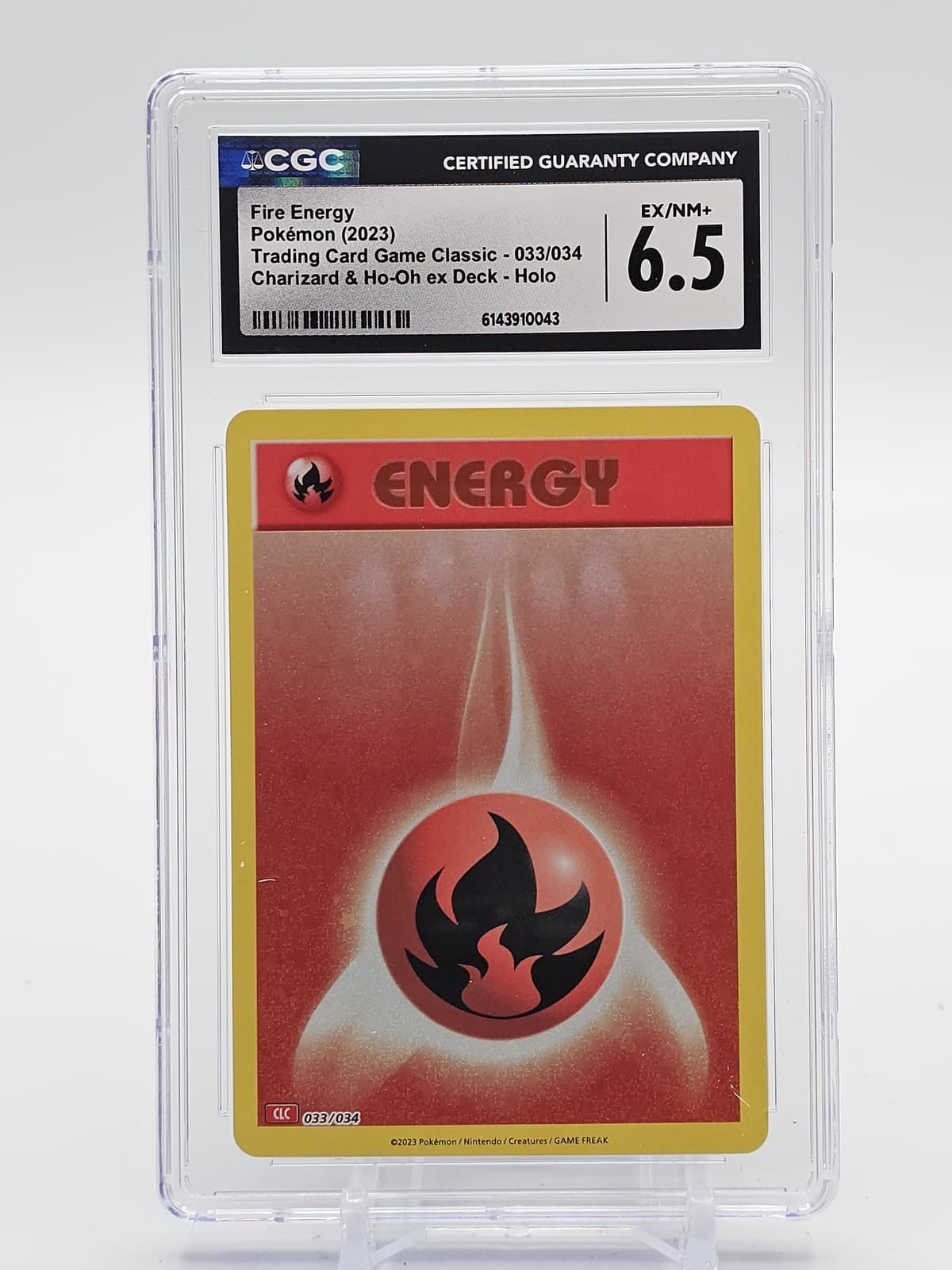 Listing photo for FIRE ENERGY 2023 POKEMON TCG CHARIZARD HO-OH EX DECK HOLO #033/034 CGC 6.5