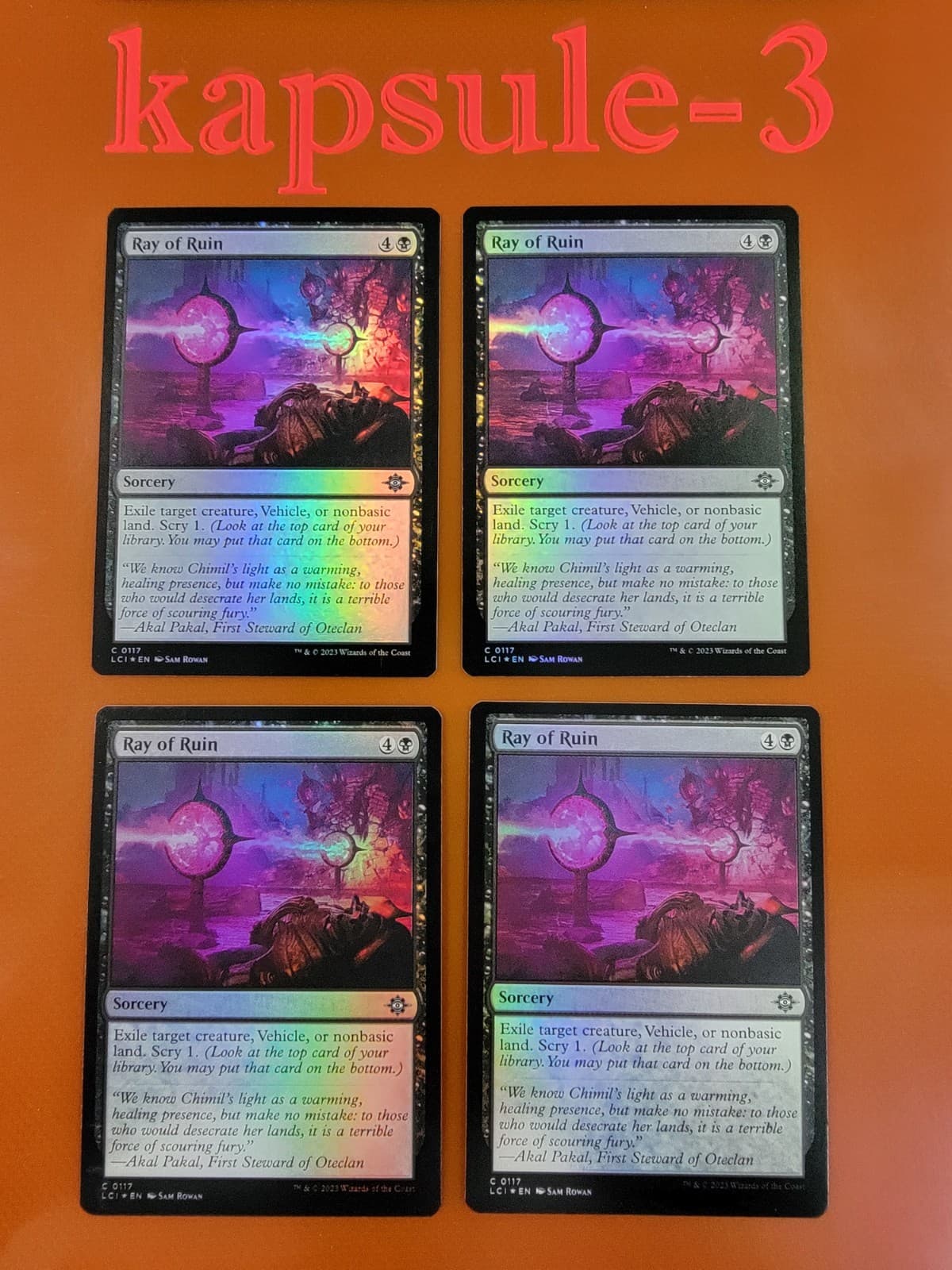 Listing photo for 4x Ray of Ruin | FOIL | Lost Caverns of Ixalan | MTG MAGIC CARDS