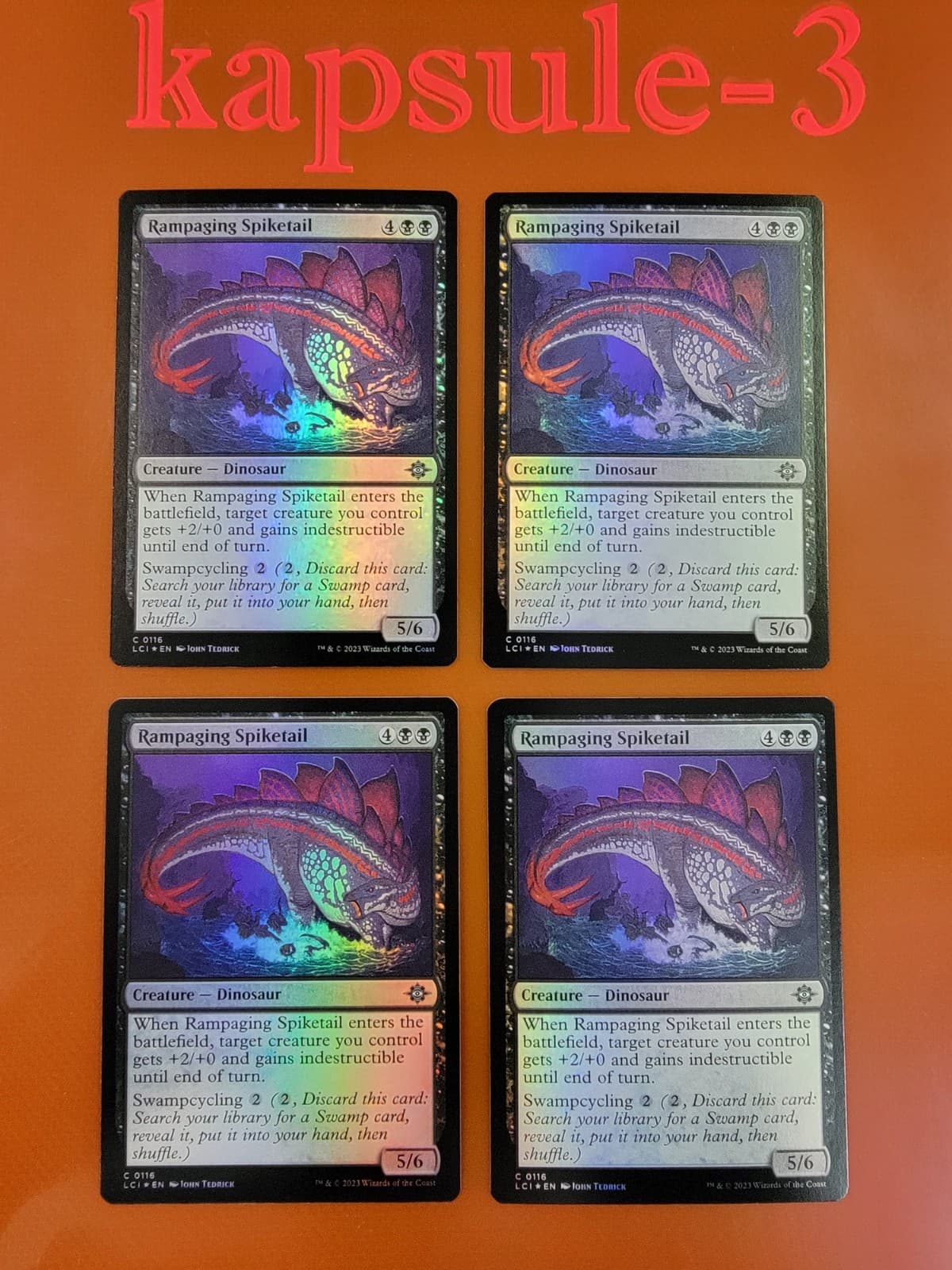 Listing photo for 4x Rampaging Spiketail | FOIL | Lost Caverns of Ixalan | MTG MAGIC CARDS