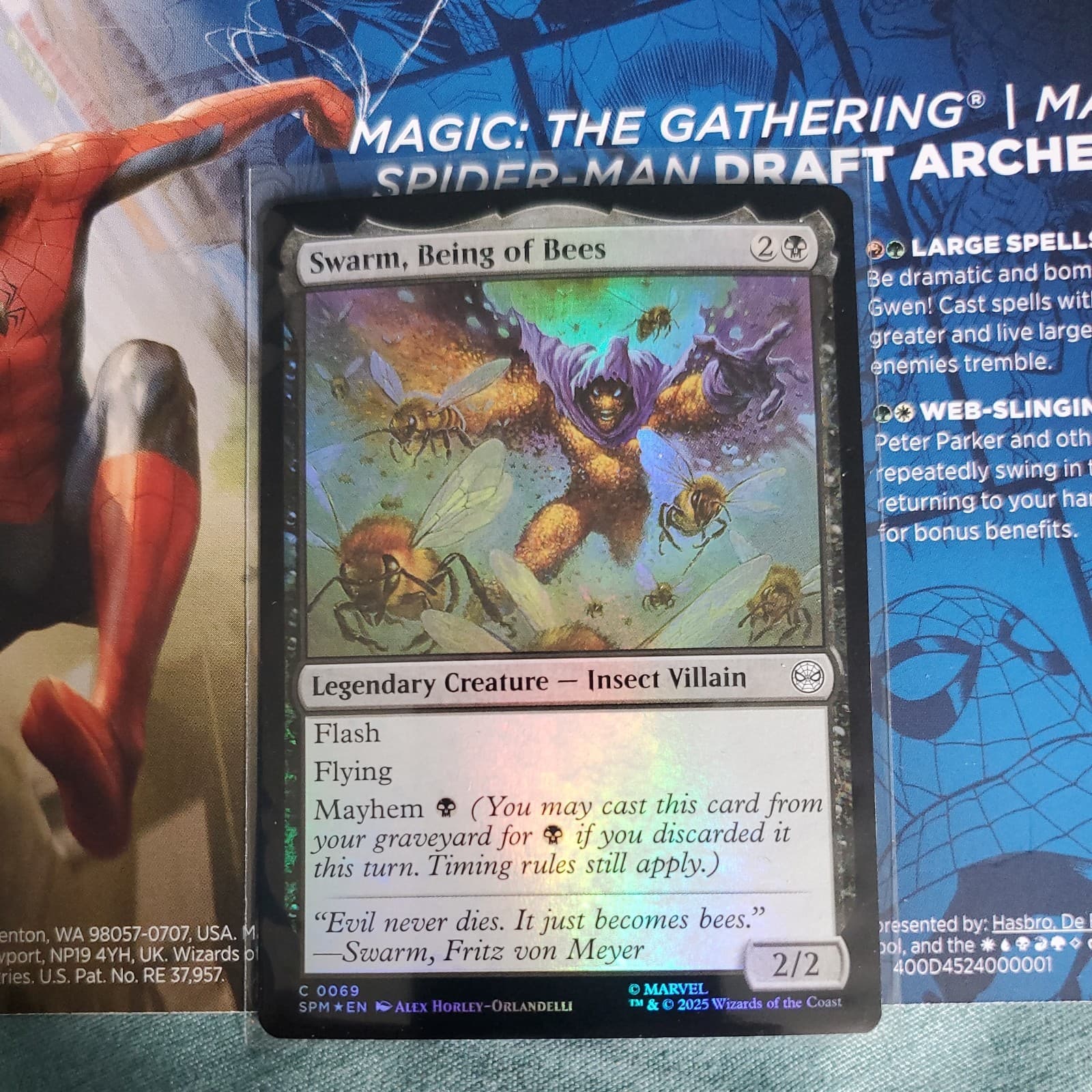 Listing photo for Swarm being of bees FOIL : 0069 - Spiderman MTG