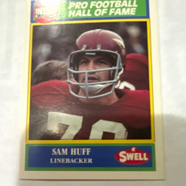 Listing photo for Swell 1989 Sam Huff Pro Football Hall of Fame #118 NFL Football Trading Card