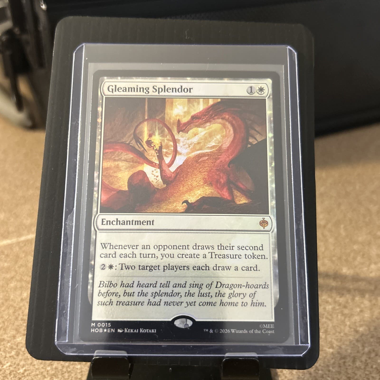 Listing photo for MTG Gleaming Splendor Near Mint NM M 0015 The Hobbit Pack Fresh Great Card Foil