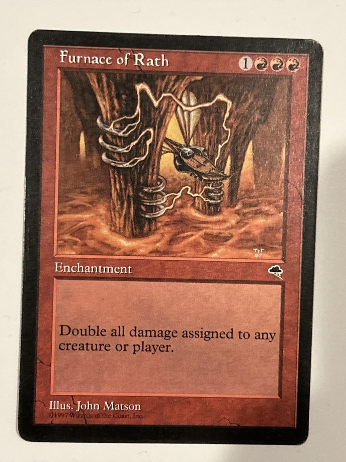 Listing photo for 1997 Furnace of Rath Tempest Magic The Gathering Card MTG Red Enchantment Matson