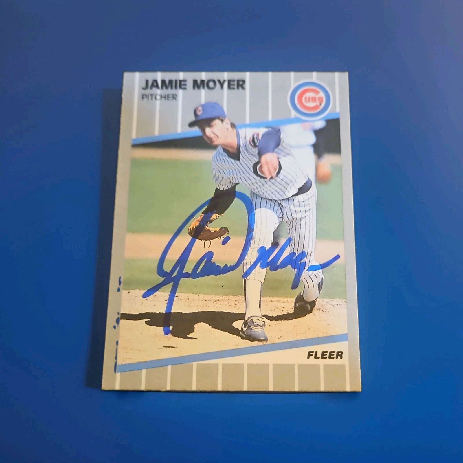 Listing photo for Fleer 1989 Jamie Moyer #432 Autographed Chicago Cubs Baseball MLB Card