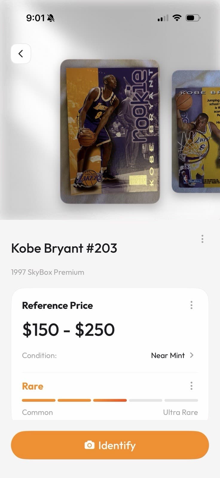 Listing photo for SkyBox 1997 Premium Kobe Bryant Rookie #203 Los Angeles Lakers NBA Card
