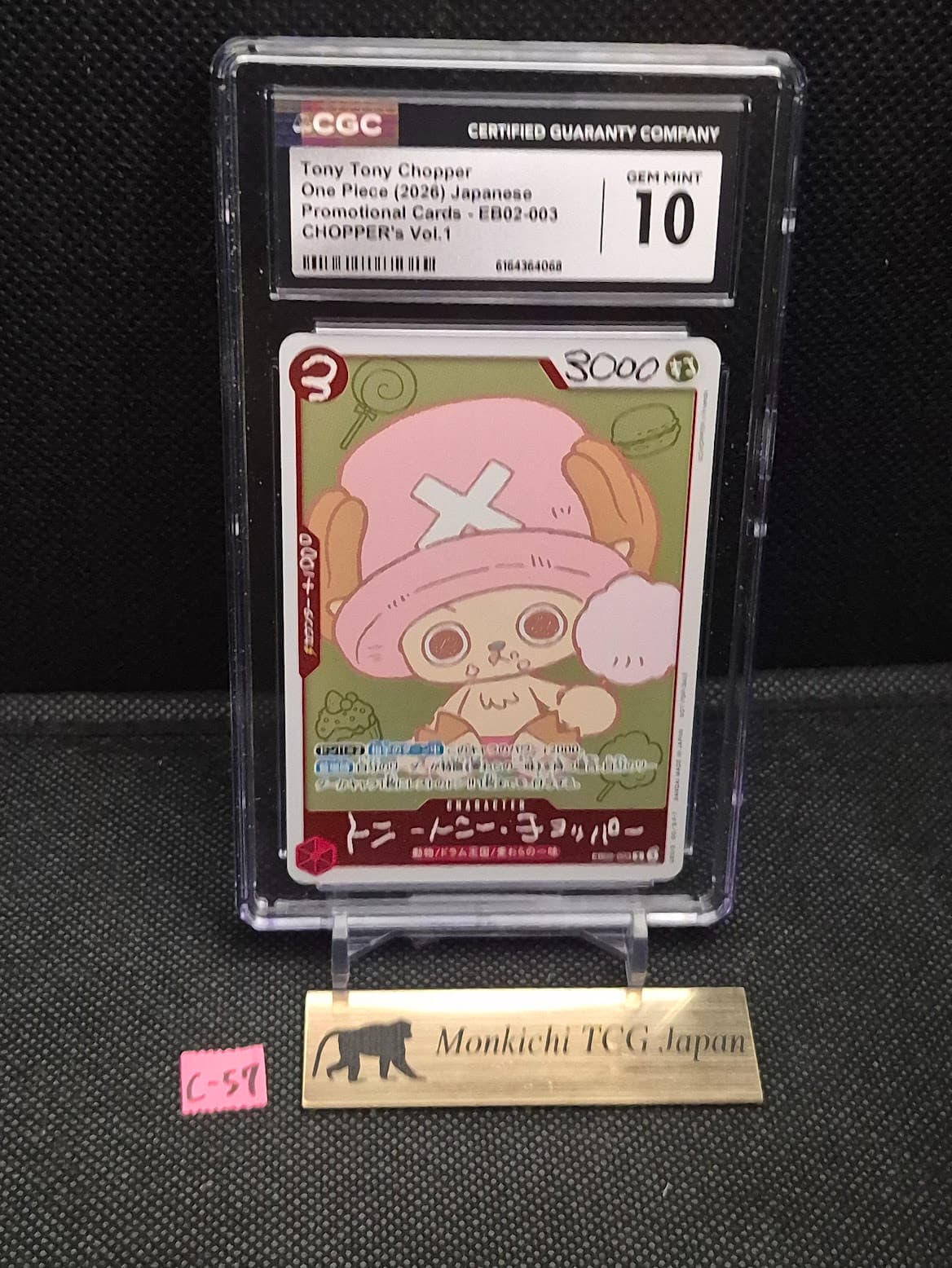 Listing photo for CGC GEM MINT 10 Chopper EB02-003 CHOPPER's 1 Comic Promo ONE PIECE Card Game 12