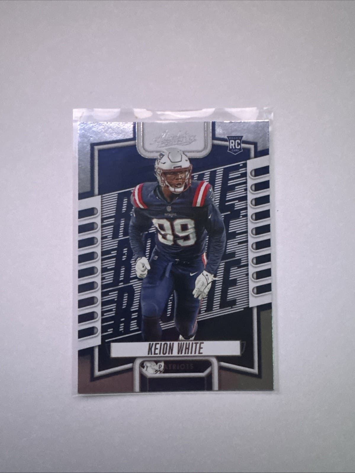 Listing photo for 2023 PANINI ABSOLUTE KEION WHITE BASE ROOKIE FOOTBALL CARD PATRIOTS NFL donruss