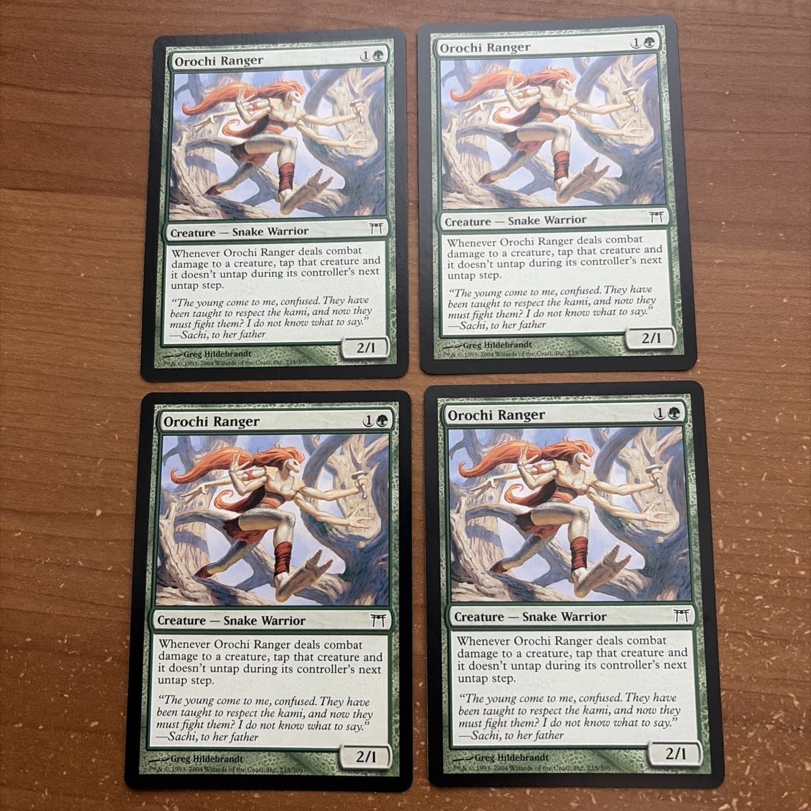Listing photo for Orochi Ranger - Champions of Kamigawa - Magic the Gathering MTG (4 cards total)