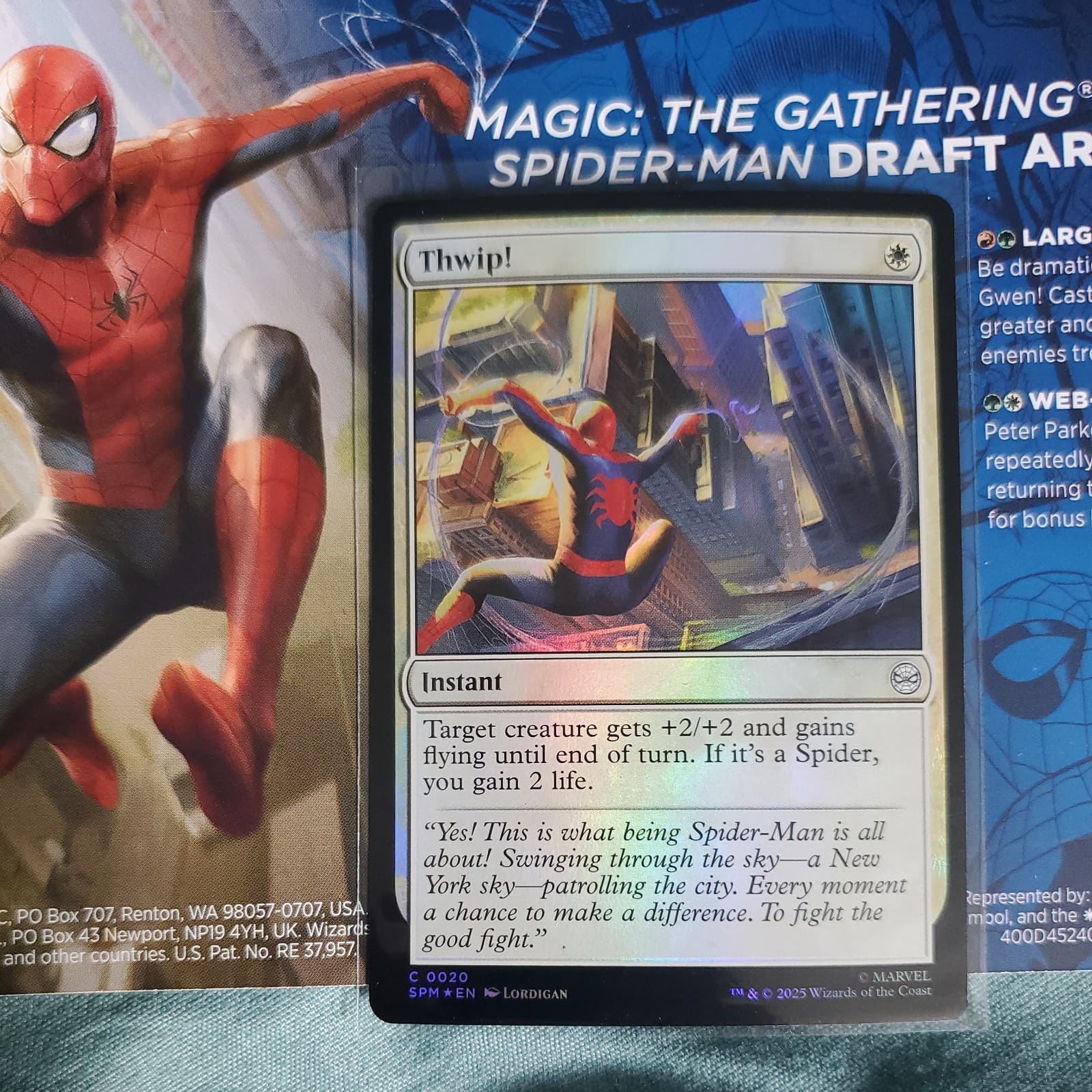 Listing photo for Thwip! FOIL : 0020 - Spiderman MTG