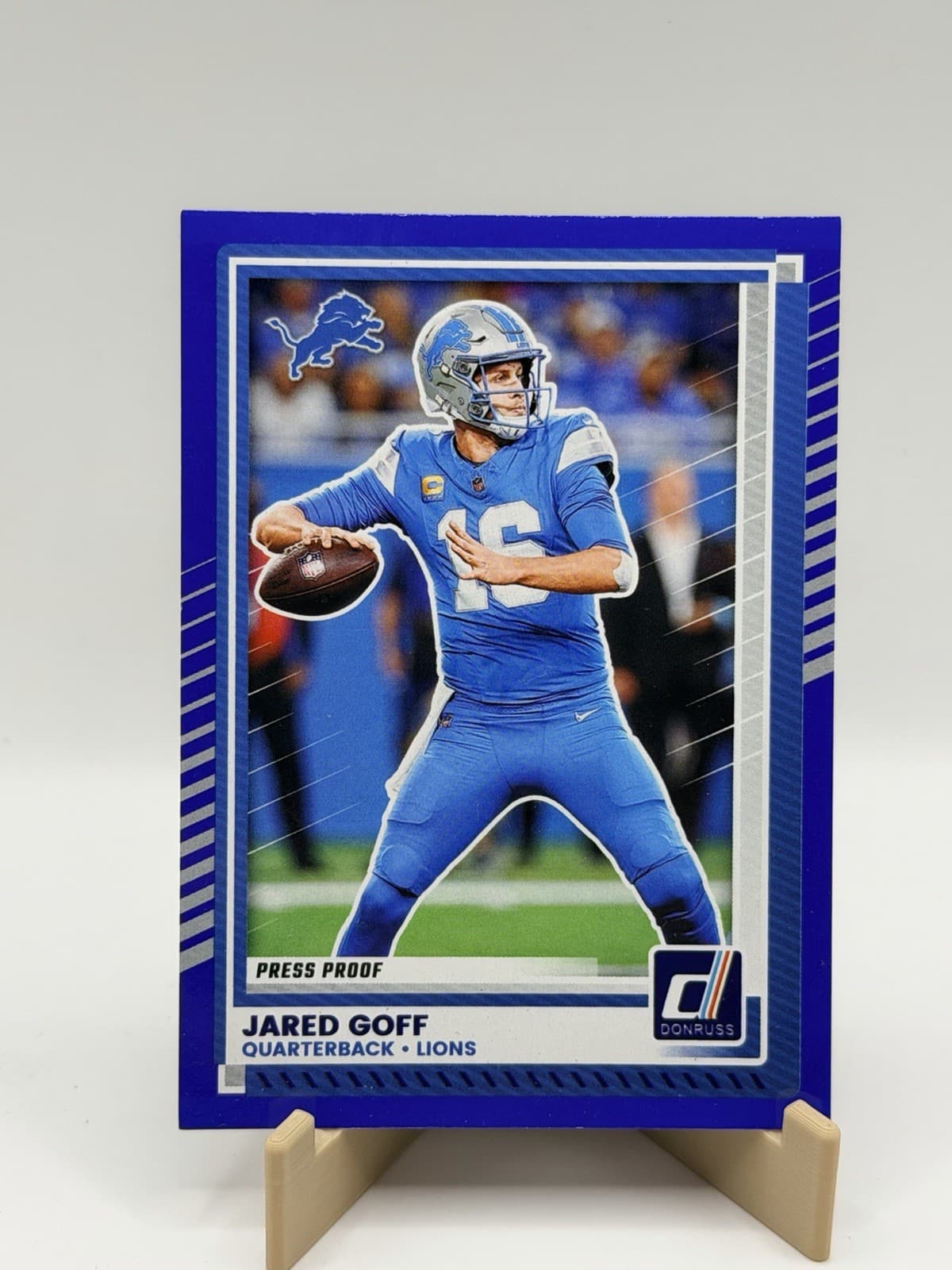 Listing photo for Jared Goff Blue Color Match Card Lions NFL QB Parallel Collectible Rare