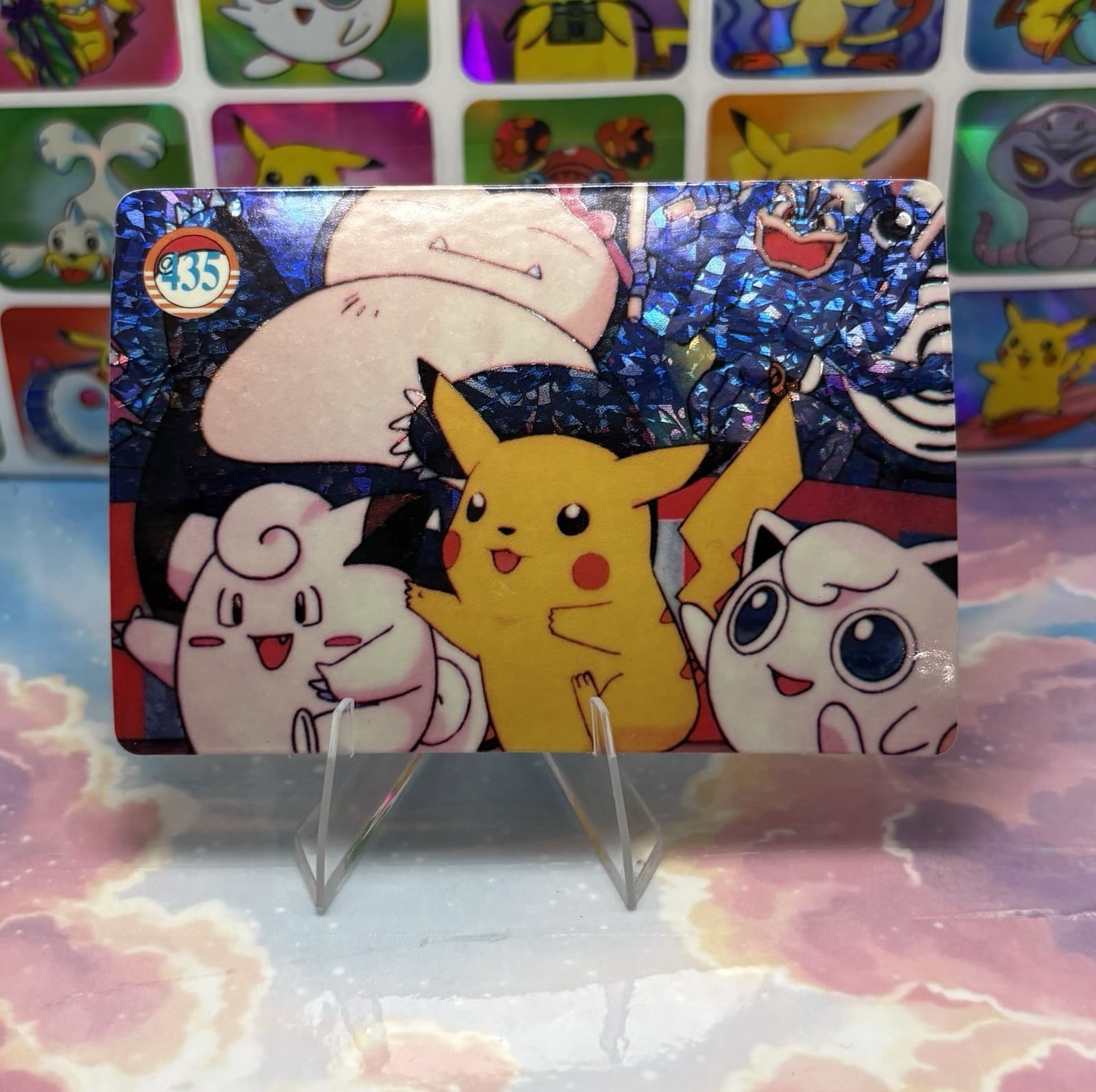 Listing photo for Pokemon Snorlax Anime Vintage Pocket Monsters Vending HOLO Prism Sticker 1998
